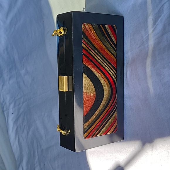 Mini Square Colorful Swirl Purse is so elegant and gorgeous, one of a kind - Picture 2 of 6